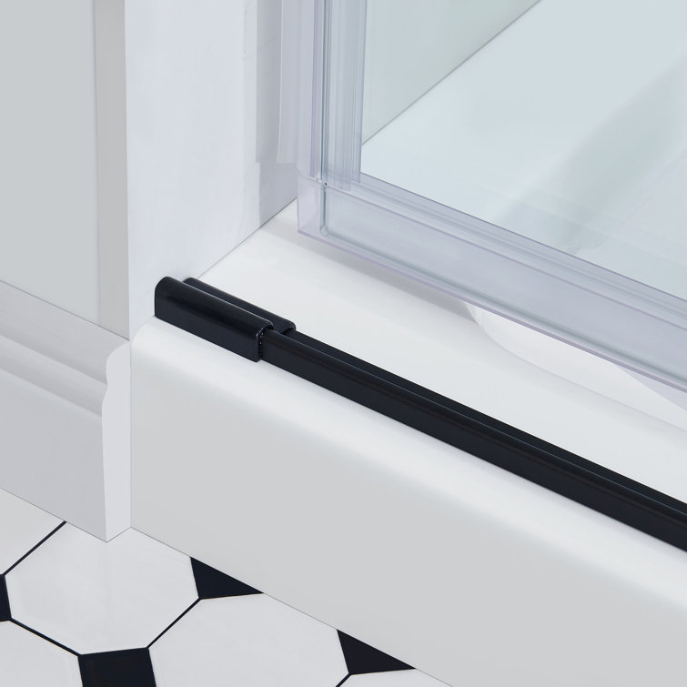 Bel 48" x 78.75" Oil-Rubbed Bronze Frameless Sliding Shower Door
