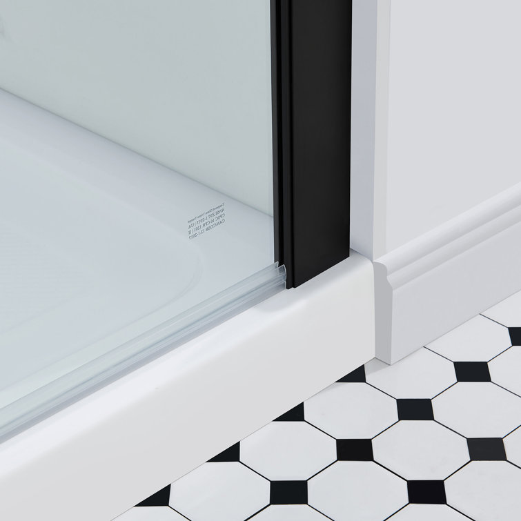 Bel 48" x 78.75" Oil-Rubbed Bronze Frameless Sliding Shower Door