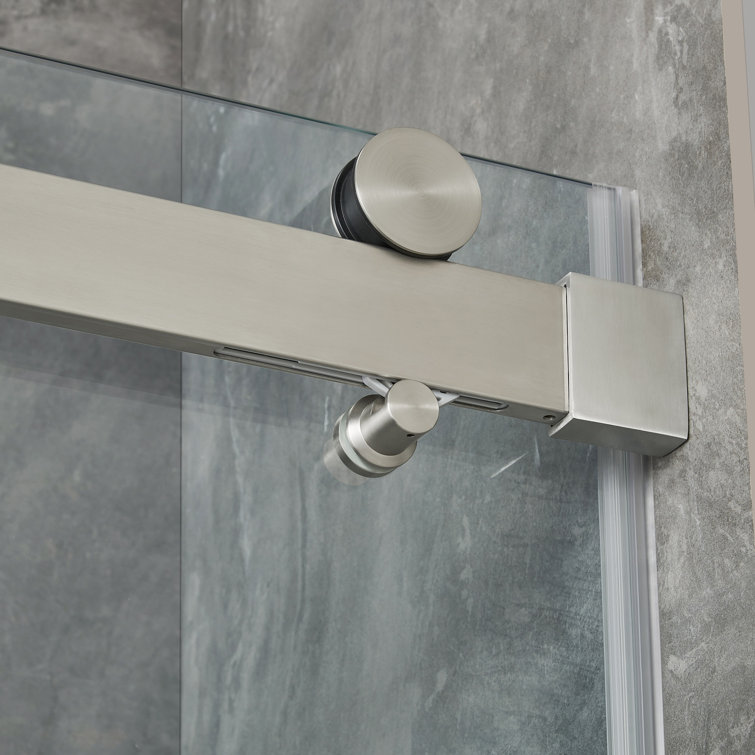 Bel 32" x 60" Satin Nickel Frameless Alcove Shower Kit