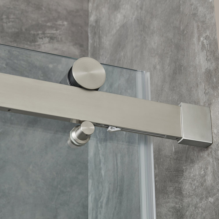 Bel 32" x 60" Satin Nickel Frameless Alcove Shower Kit