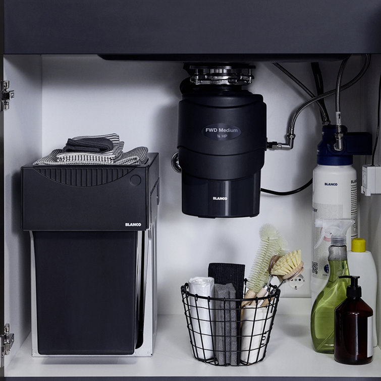 Black 3/4 HP Continuous Feed Food Waste Garbage Disposal