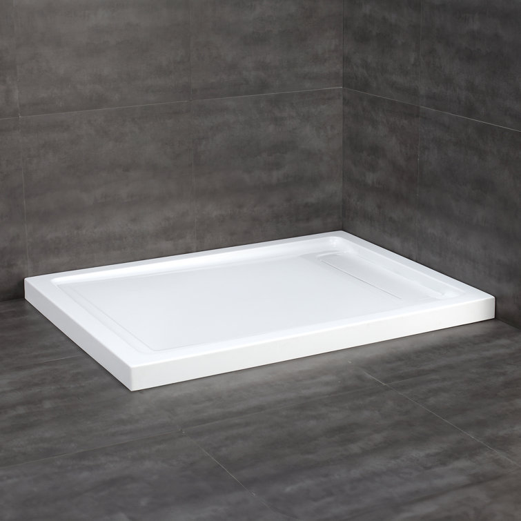 Matte Black 32" x 48" Frameless Glass Shower Kit