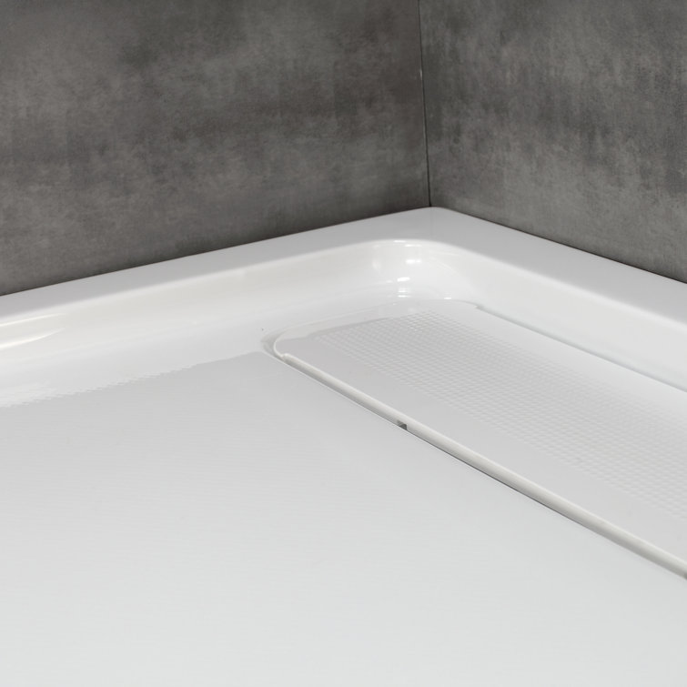 Bel 60" Matte Black and Clear Glass Frameless Sliding Shower Kit