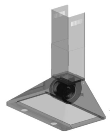 36" Stainless Steel Convertible Wall Mount Range Hood with Charcoal Filter