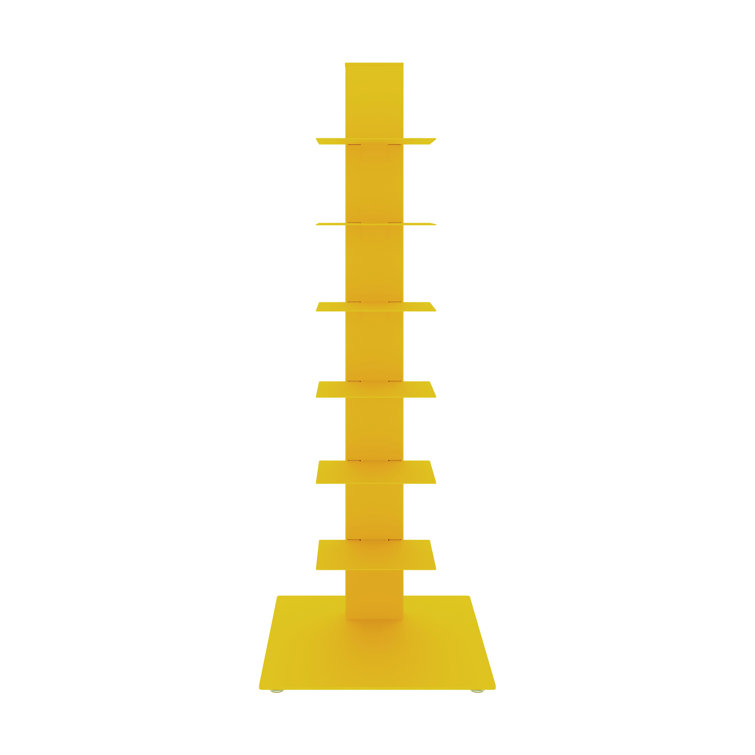 Ajax Yellow Steel 6-Tier Ladder Bookcase