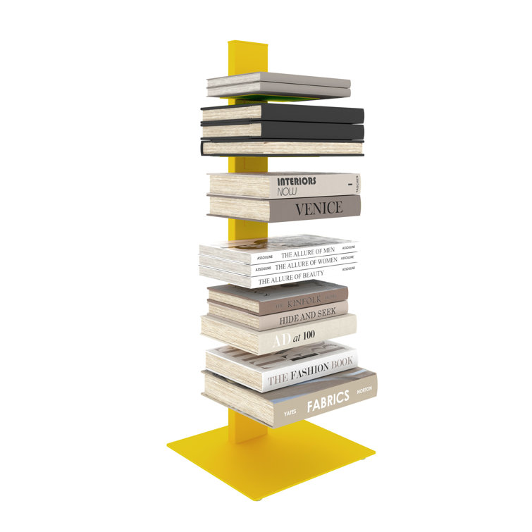 Ajax Yellow Steel 6-Tier Ladder Bookcase