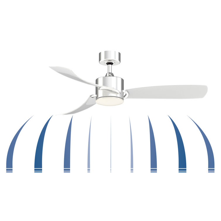 SculptAire 52" Brushed Satin Brass Ceiling Fan with Opal Frosted Light