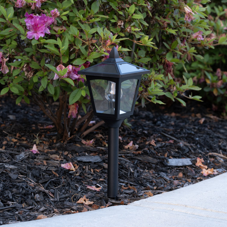Black Stainless Steel Solar LED Pathway Lights, 4-Pack