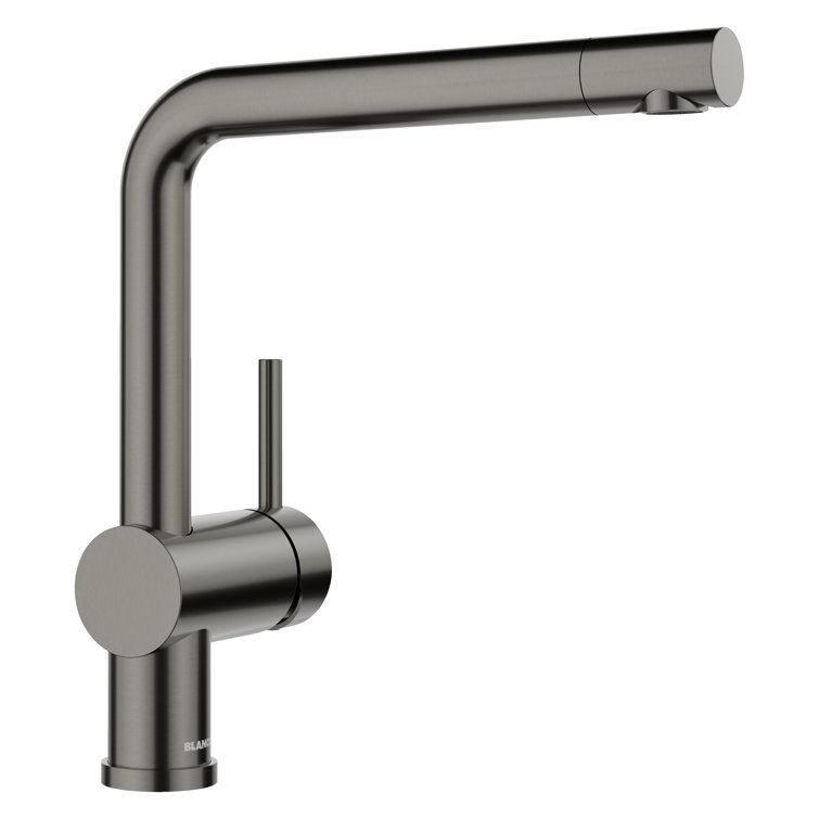 Satin Dark Steel Pull-Out Spray Kitchen Faucet