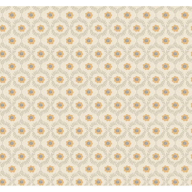 Emma Linen Floral Non-Pasted Washable Wallpaper