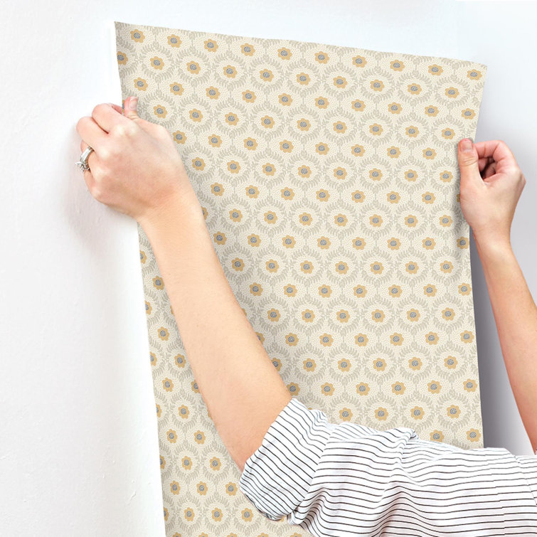 Emma Linen Floral Non-Pasted Washable Wallpaper