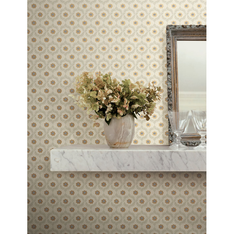 Emma Linen Floral Non-Pasted Washable Wallpaper