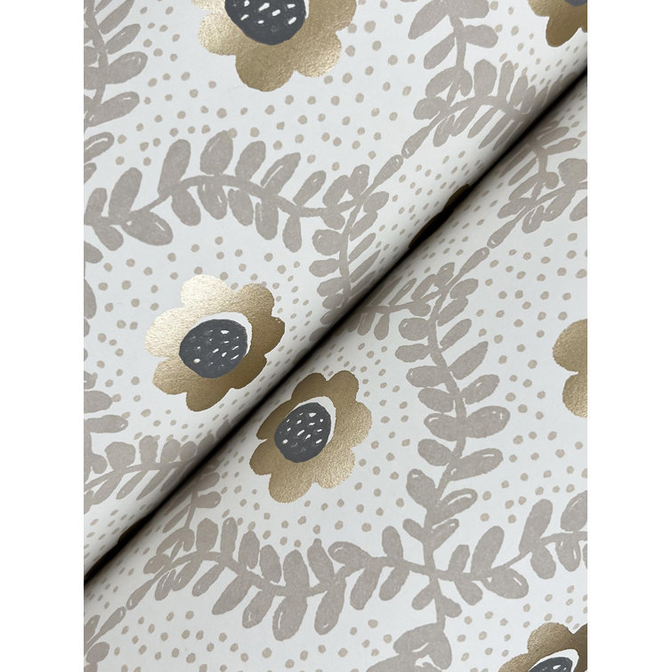 Emma Linen Floral Non-Pasted Washable Wallpaper