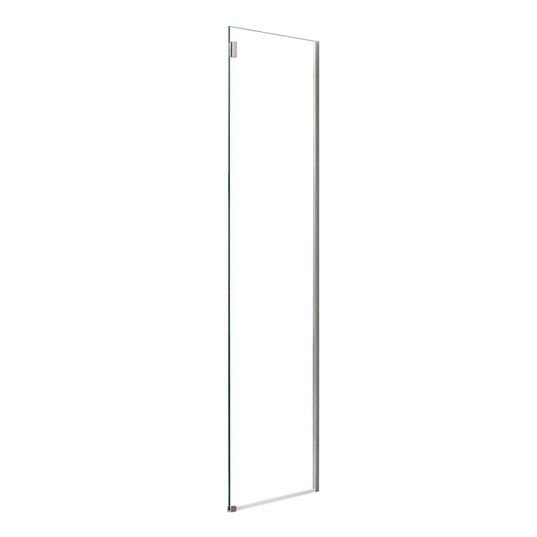 Satin Nickel 48" Frameless Sliding Soft Close Shower Kit with Clear Tempered Glass