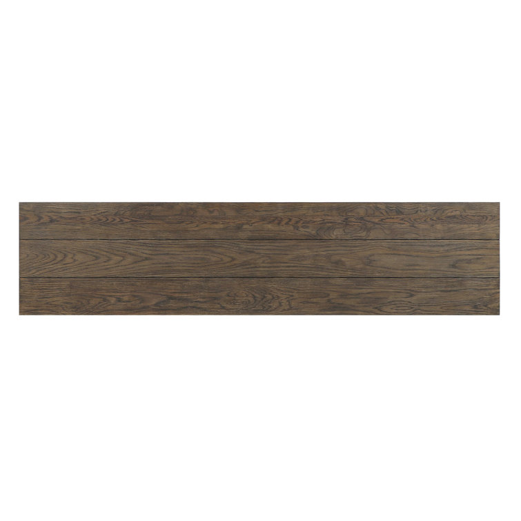 Duncan 90" Black and Brown Oak Wood Console Table