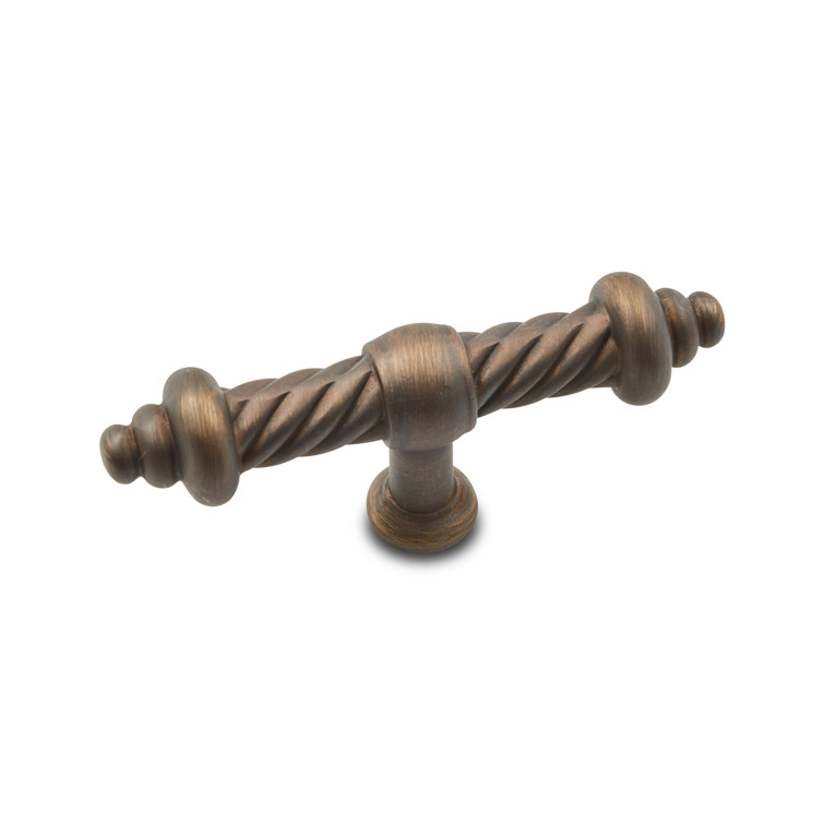Bronze Rectangular Bar Knob with Matte Oil Rubbed Finish