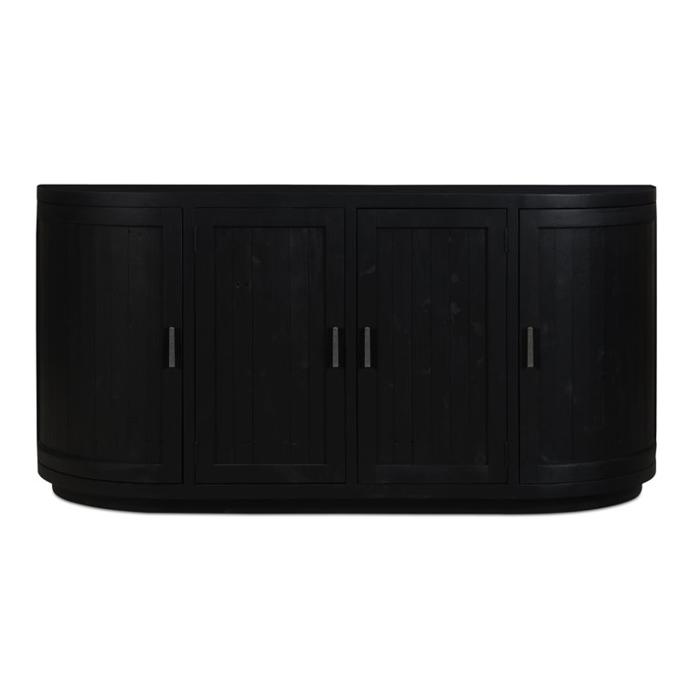 Rudolfo 71'' Black Pine Wood Sideboard