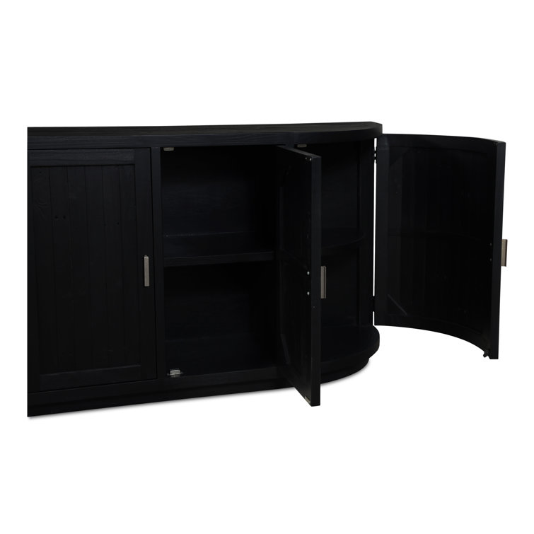 Rudolfo 71'' Black Pine Wood Sideboard