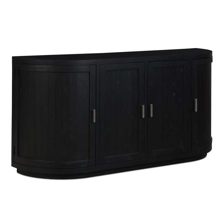 Rudolfo 71'' Black Pine Wood Sideboard
