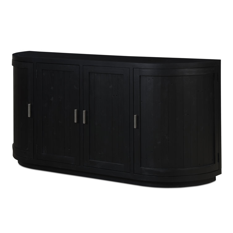 Rudolfo 71'' Black Pine Wood Sideboard