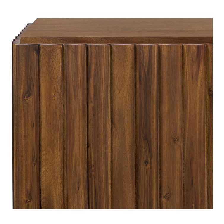 Emelio 74'' Brown Wooden Sideboard with Black Legs