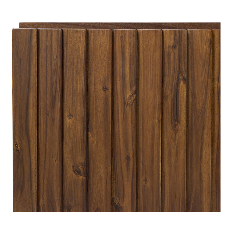 Emelio 74'' Dark Brown Acacia Wood Media Console