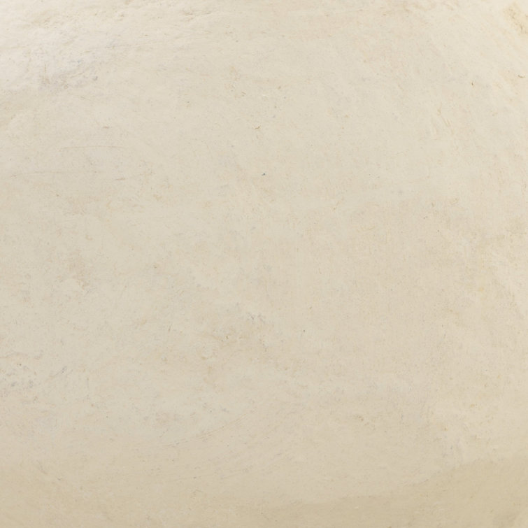 Wide Beige Paper Mache Decorative Vase