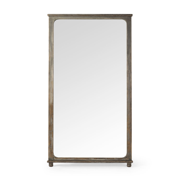 Orleans Blue Antique Pine Rectangular Floor Mirror