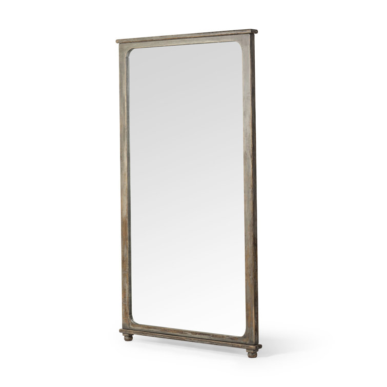 Orleans Blue Antique Pine Rectangular Floor Mirror