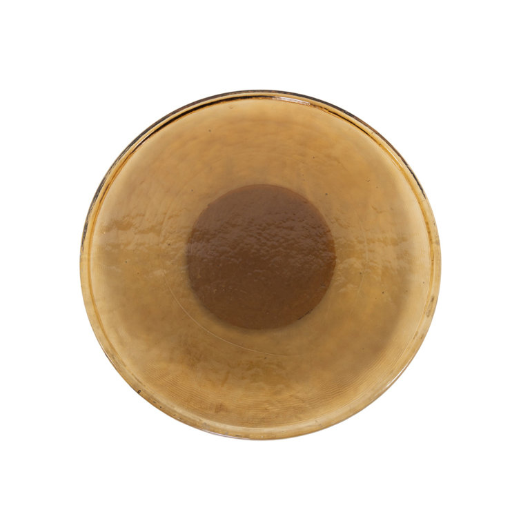Amber Cast Glass Lazy Susan with Subtle Lip