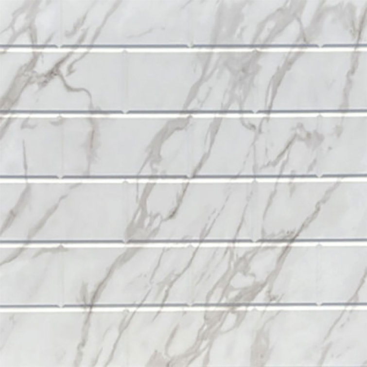 Marble Subway Tile PVC Tub and Shower Wall Panels