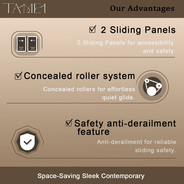 Matte Black Double Sliding Semi-Frameless Tub Door