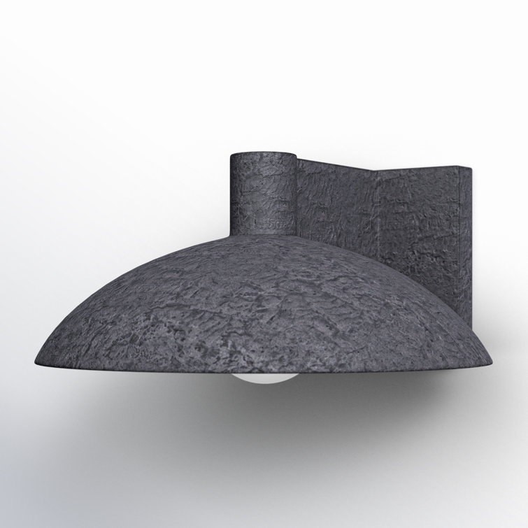 Matte Black Plaster Half Moon Sconce
