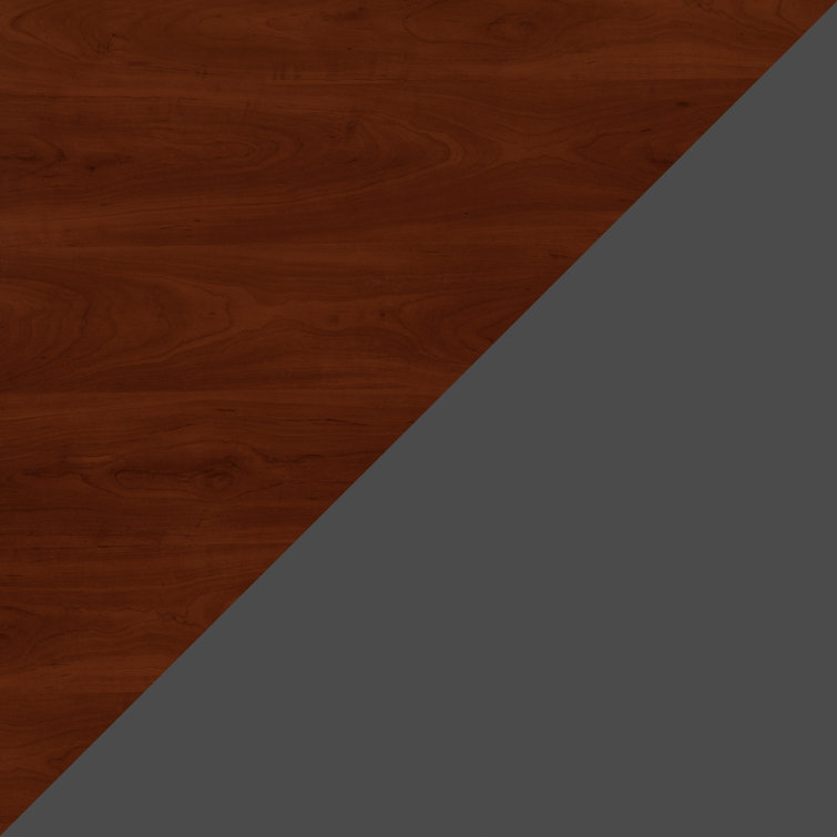 Mocha Cherry 71'' Adjustable L-Shaped Desk with File Cabinet