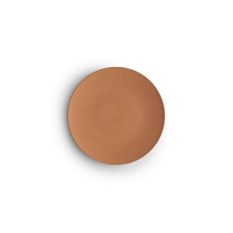 Round Orange Ceramic Serving Platter
