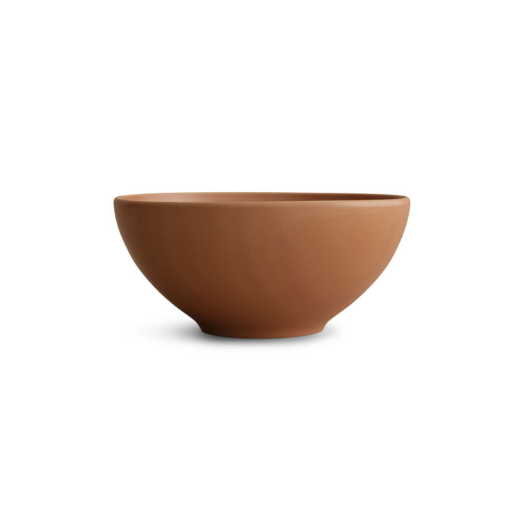 Terracotta Matte Glazed Ceramic Serving Bowl