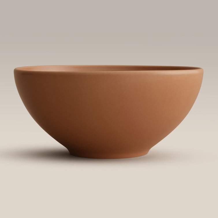 Terracotta Matte Glazed Ceramic Serving Bowl