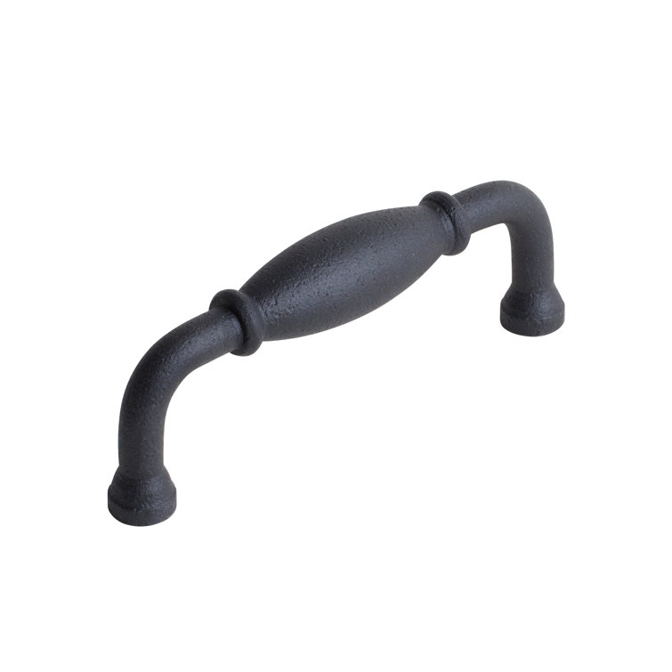 Flat Black Bronze 4" Wrought Steel Cabinet Pull Bar