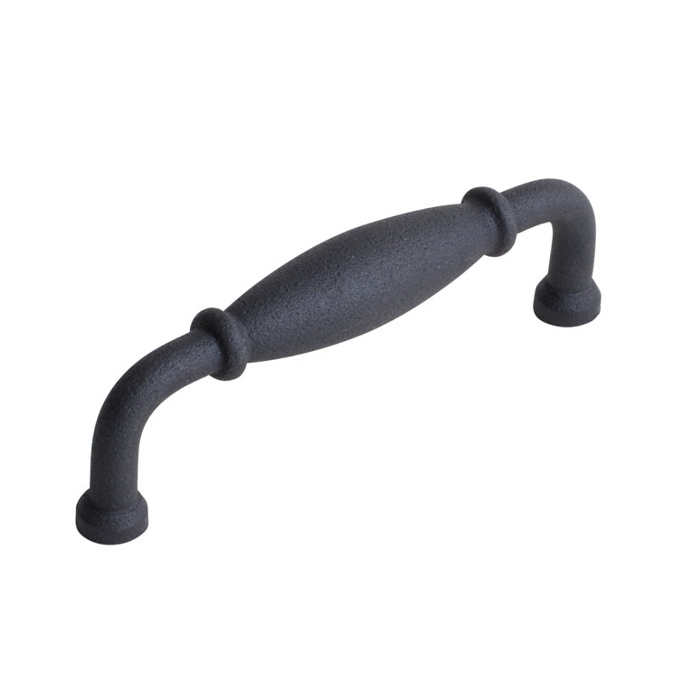 Flat Black Bronze 4" Wrought Steel Cabinet Pull Bar