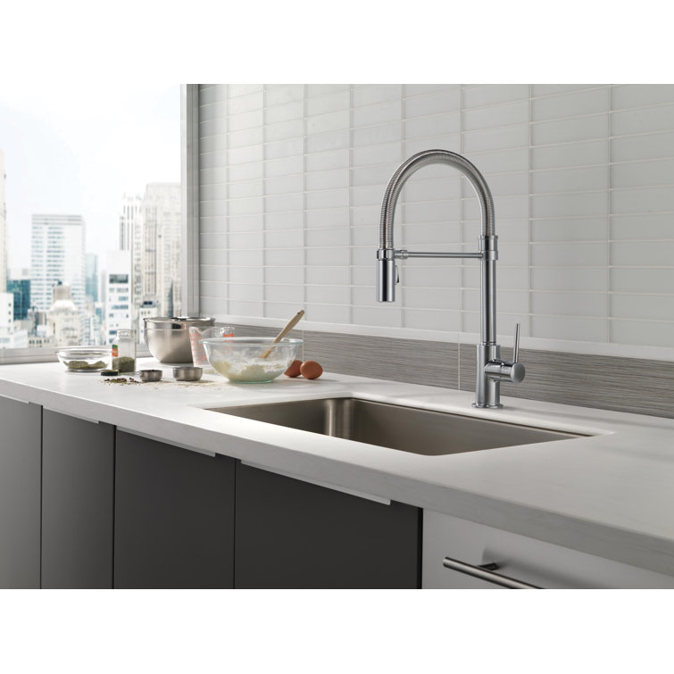 Arctic Stainless Steel Pull-Down Kitchen Faucet with Spray