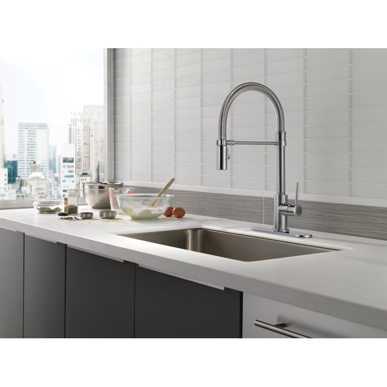 Arctic Stainless Steel Pull-Down Kitchen Faucet with Spray