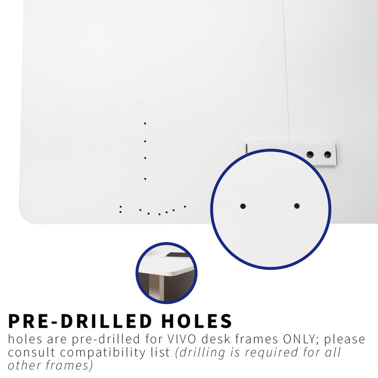 Modern White 71" Universal Sit-Stand Desk Top