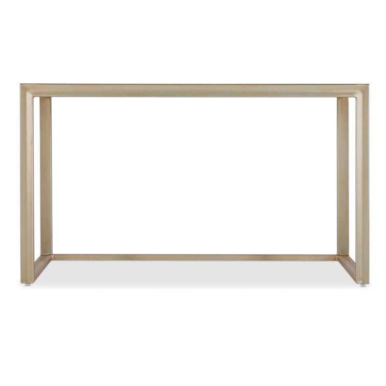Gold Glass Top Transitional Writing Desk
