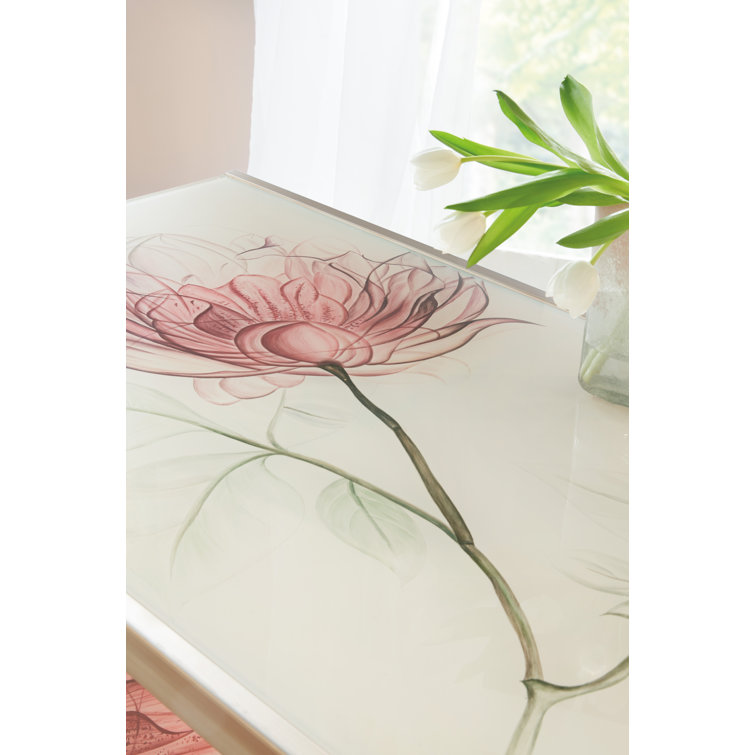 Gold and Glass Transitional Cocktail Table
