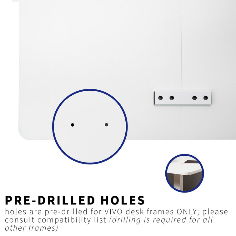 Modern White 71" Universal Sit-Stand Desk Top