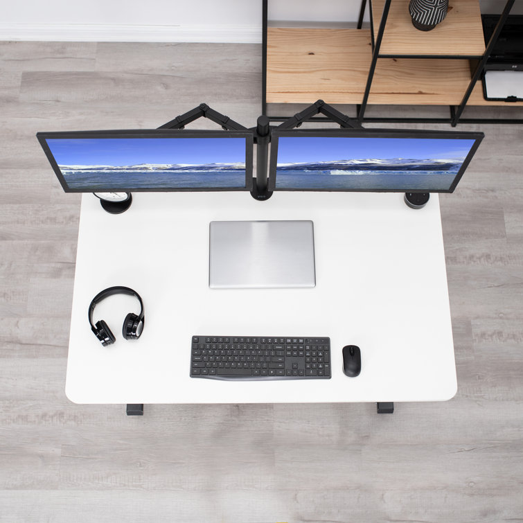 Modern White 71" Universal Sit-Stand Desk Top