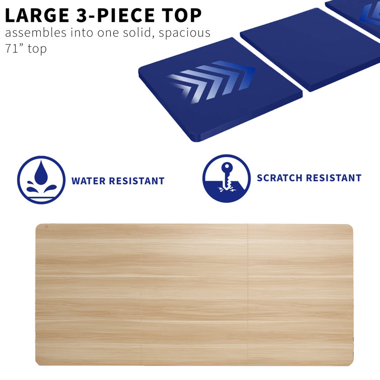 Cyan Chestnut Solid Particle Board 59" Universal Desk Top