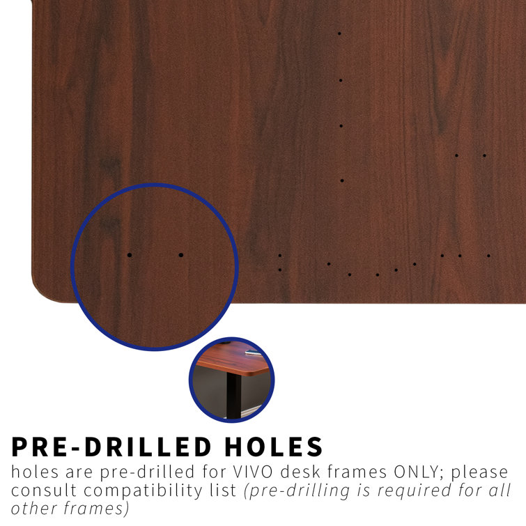 VIVO Dark Walnut 71 x 36 inch Particle Board Table Top