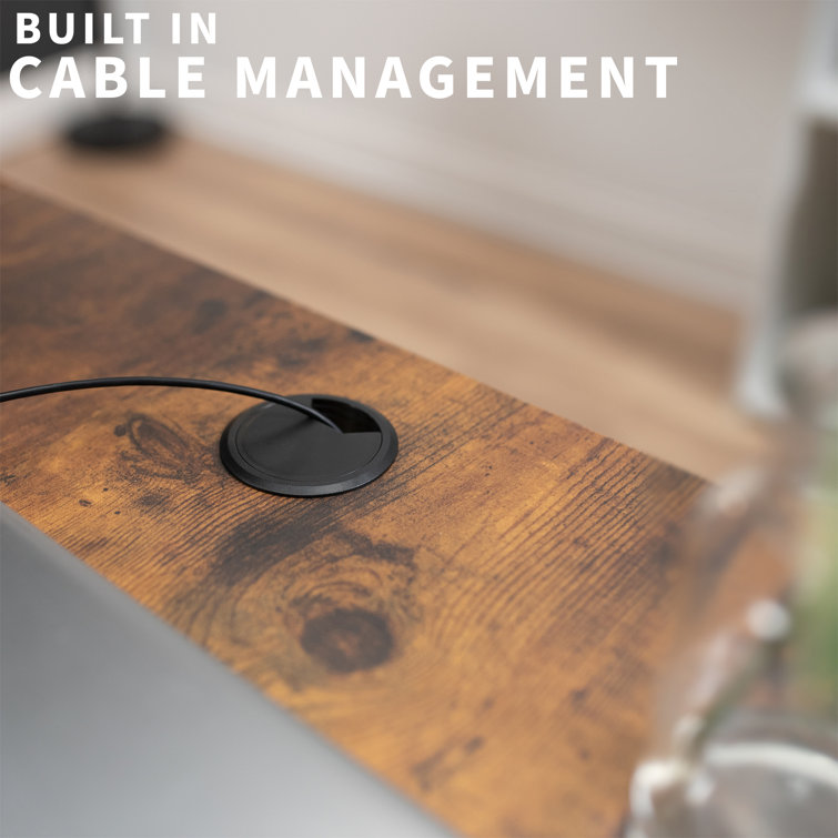 Rustic Vintage Brown 63'' Adjustable Desk Top Surface
