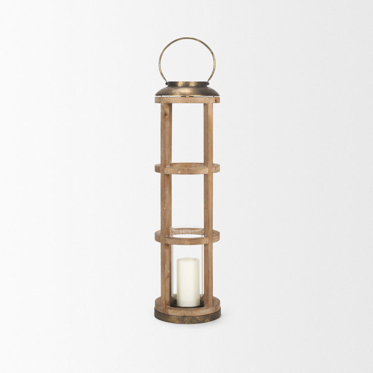 Bella Rustic Black Metal Oversized Candle Lantern